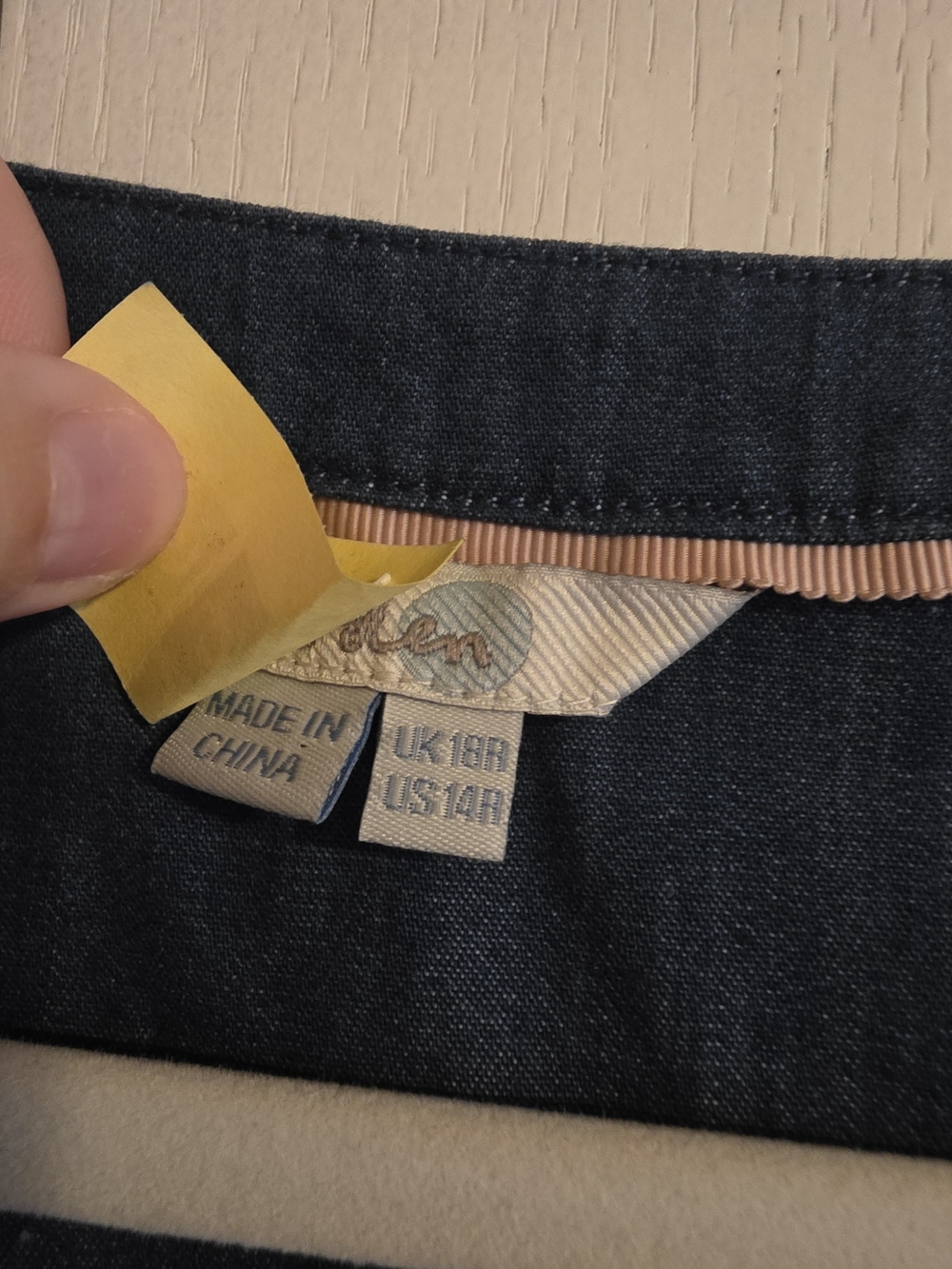 Boden Chambray Wrap Midi Dress, Size US 14 - Picture 2 of 5